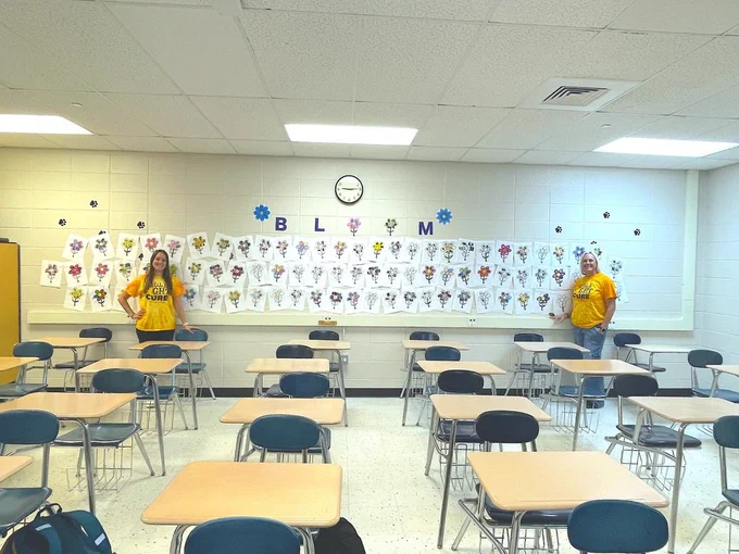 These two teachers took the Bloom Where You're Planted theme to the Max by decorating their classroom with it!