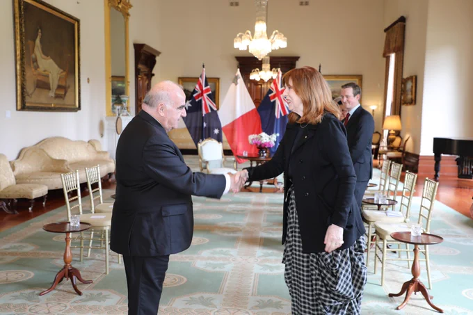 The Governor with the President of Malta.