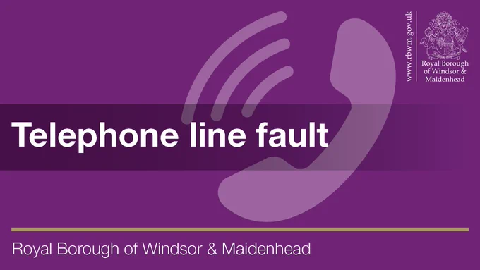 This image shows a phone symbol. Telephone line fault. 