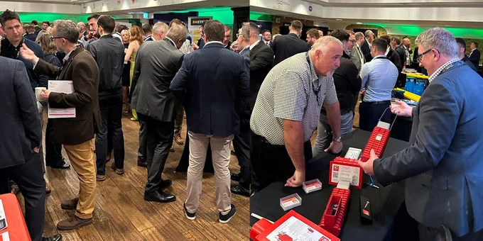 Invisible Connections exhibited at Construct Day 2023. Visitors to the iC stand enjoyed seeing how telescopic connectors invisibly support precast beams, columns and stair landings, and provide a simpler, safer, more cost-effective and aesthetic alternative to traditional concrete connection methods.