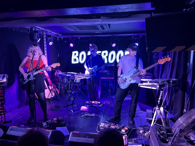 Pip and the band on stage at the Boileroom in Guildford