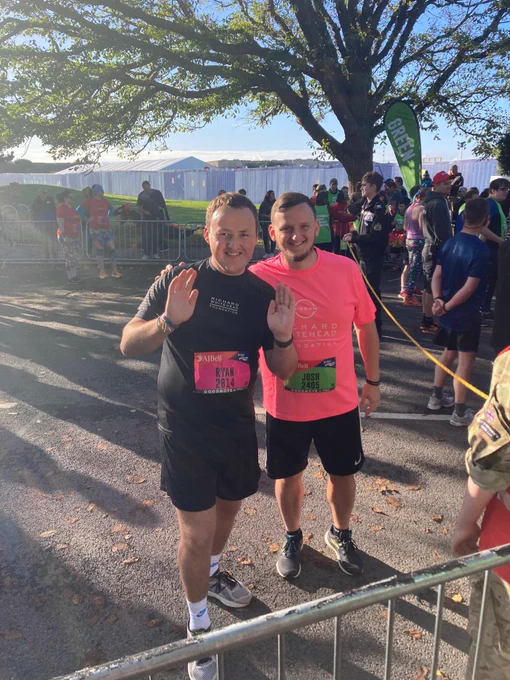 Ryan and Josh smiling pre race