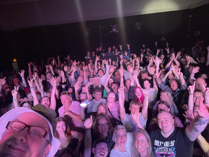 stage selfie with me and the crowd at Hertford very very fun