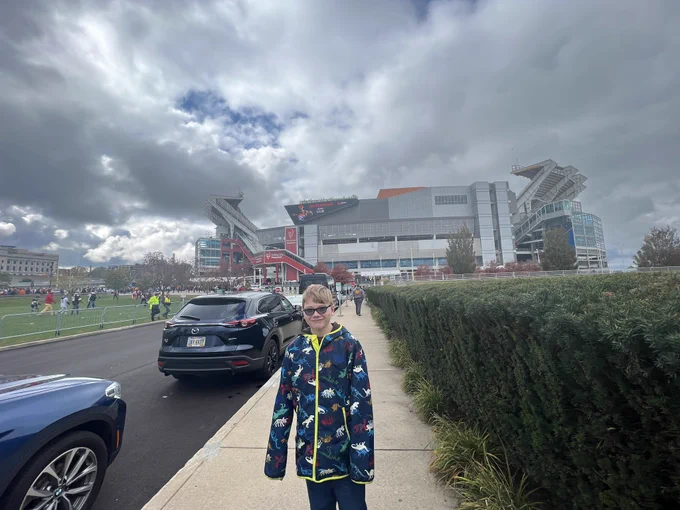 Ian in front of the browns stadium