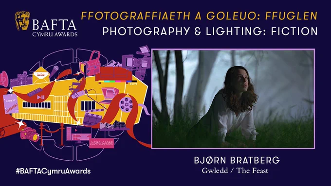 Ffotograffiaeth a Goleuo: Ffuglen / Photography and Lighting Fiction Category.

The winner is / A'r enillydd yw Bjørn Bratberg for Gwledd / The Feast