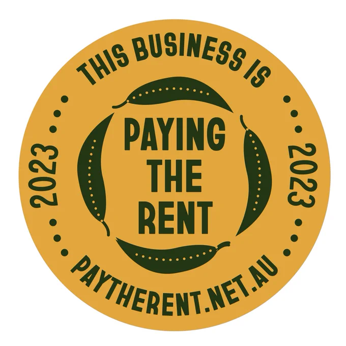 Pay the Rent logo reading: "This business is Paying the Rent in 2023".