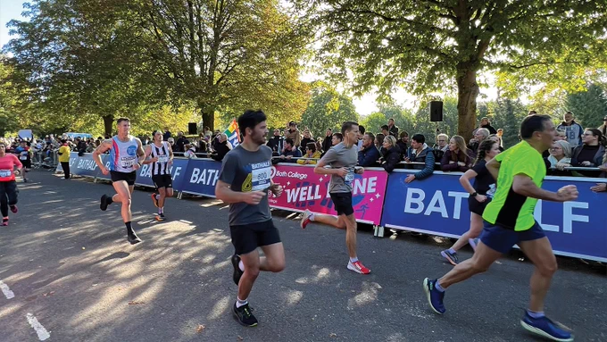 Images of our amazing fundraisers taking part in the Bath Half Marathon.