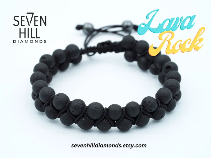 Statement Double Strand Lava Rock Shamballa Bracelet - Unique Energy Stones, Unisex Design
🔁 Item link👉 https://sevenhilldiamonds.etsy.com/listing/1511993793/lava-stone-beaded-diffuser-bracelet
🔔See more amazing products in our Etsy Shop ➡️ https://sevenhilldiamonds.etsy.com 
🔥Shop link in bio as well 
#diffuserbracelet
#lavastonebangle
#aromatherapybijou
#essentialoilswrist
#gothicshamballa
#protectioncrystals
#soothingjewelry
#naturalistichealer
#groundinggift
#beadbraceletmen
#ethnicmacramemen
#symbolicgiftidea
#phdgraduationgift