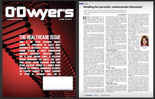 O'Dwyer's Oct. '23 Healthcare & Medical PR Magazine: Handling the journalist, communicator disconnect