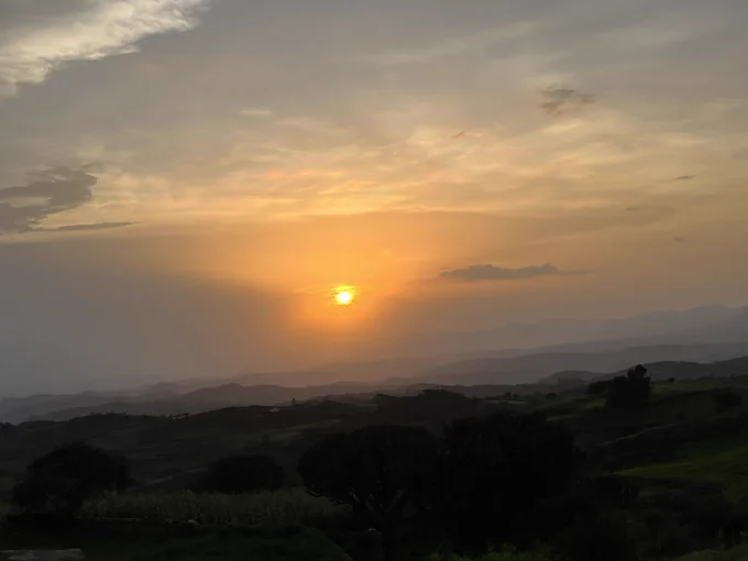 A sunset in Tigray, photo taken by Hawzien Gebremedhin in August 2023. 
