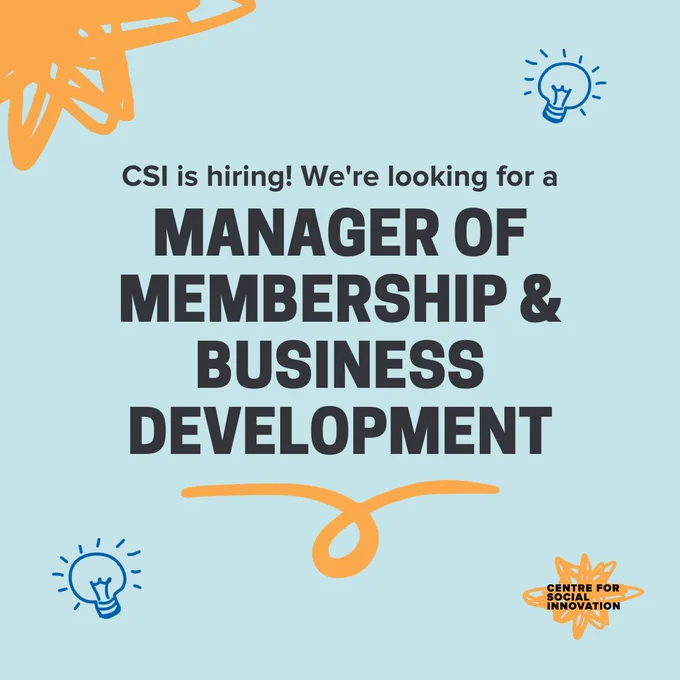 CSI is hiring! We're looking for a Manager of Membership and Business Development.