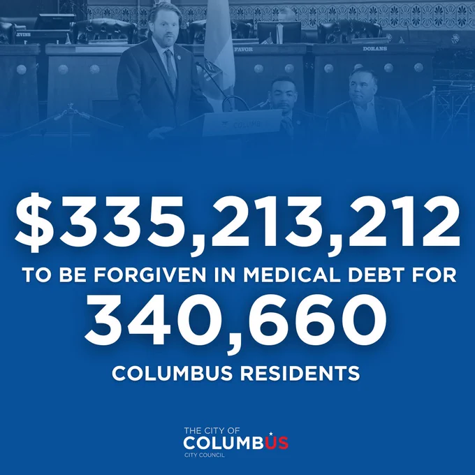 $335,213,212 to be forgiven in medical debt for 340,660 Columbus residents