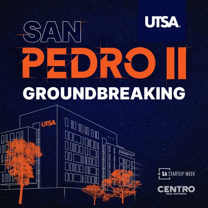 A decorative image which reads "San Pedro II Groundbreaking."