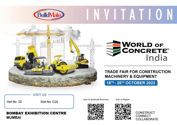 Buildmate Projects Invites You to the World of Concrete Event, India!