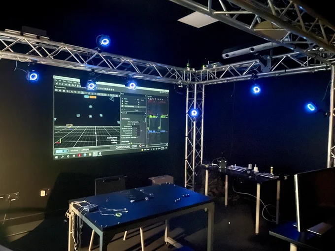 Volcic lab with state-of-the-art systems for motion capture, eye tracking and 3D vision.