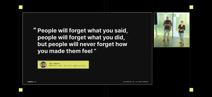 A slide containing the quote