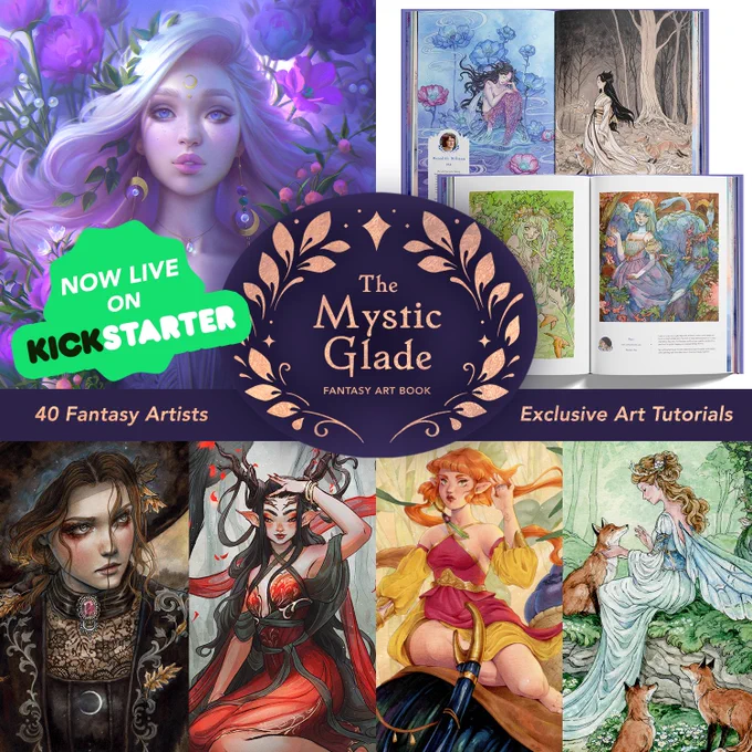 Fantasy art book Kickstarter promo