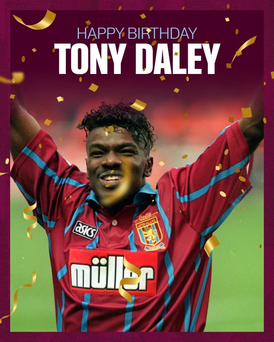 Birthday graphic for Tony Daley. 