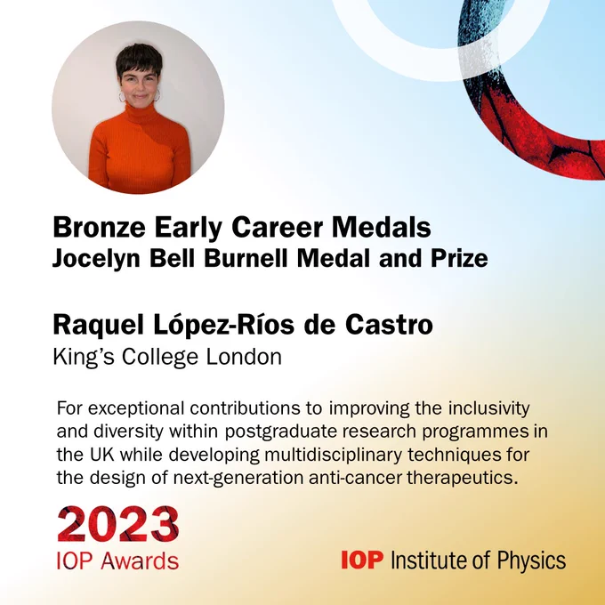 Image of Raquel López-Ríos de Castro who was awarded the Jocelyn Bell Burnell Prize as part of the IOP Awards 2023.