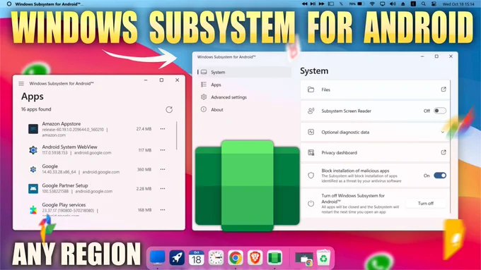 Remove the region restrictions and install Windows Subsystem For Android in windows 11
