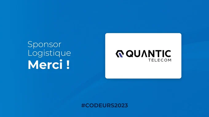 Sponsor Logistique - Logo Quantic Telecom - Merci ! #CodeursEnSeine