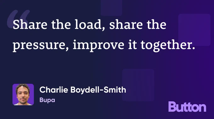 "Share the load, share the pressure, improve it together." -Charlie Boydell-Smith
