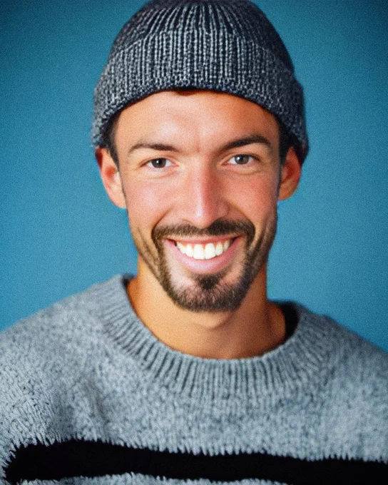 Ryan Bowman reimagined in 90s yearbook form (AI generated)