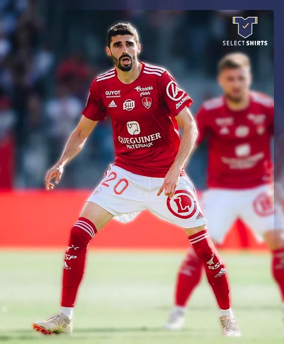 Pierre Lees-Melou of Stade Brest in their match against Rennes. The shirt he is wearing is now for sale on Select Shirts!