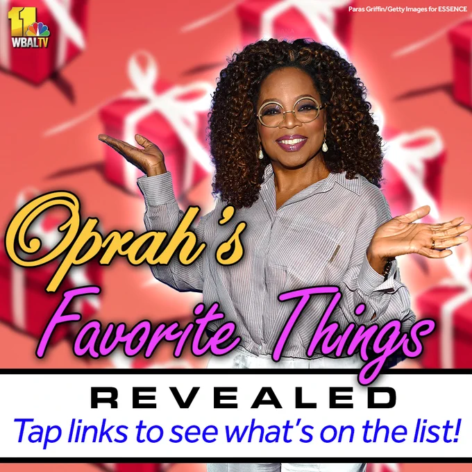 Baltimore loves Oprah, and we look forward to this every year! Oprah's Favorite Things list is here!