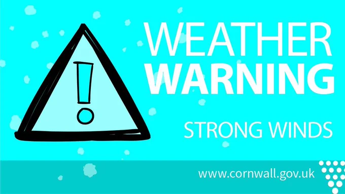 Weather warning. Strong winds.