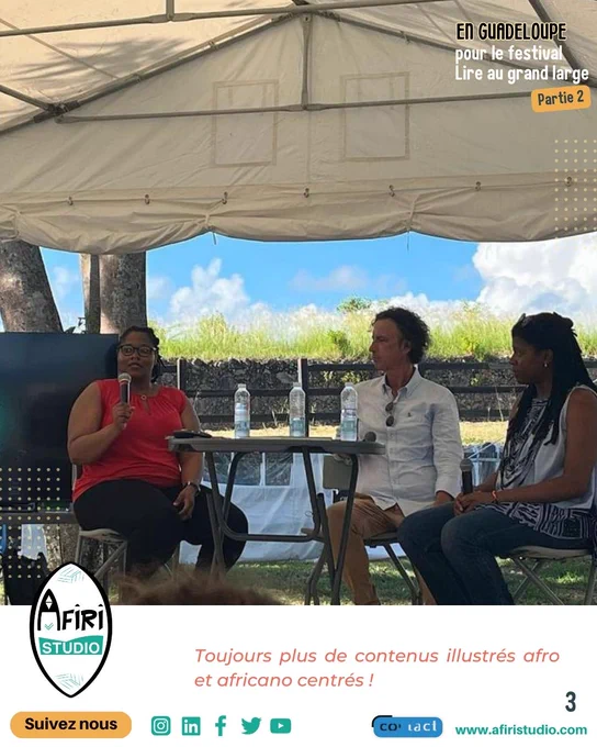 Image de Reine Dibussi et Carine Bahanag en conférence lors du festival.