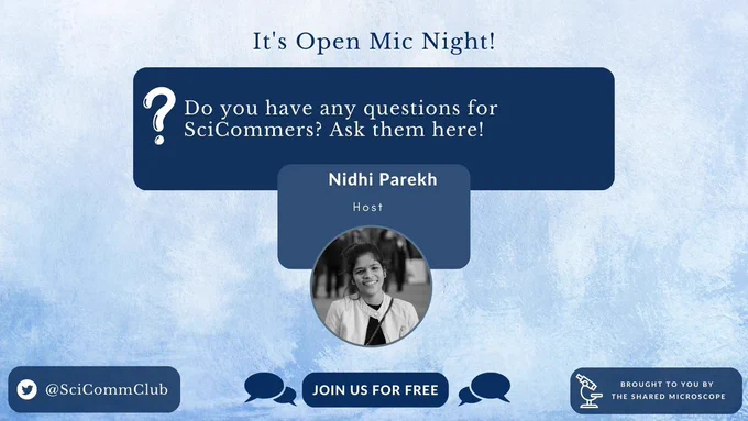 Do you have any questions for scicommers? Ask them here!