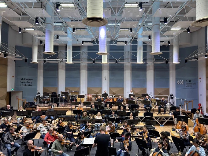 Picture of the Melbourne symphony orchestra rehearsing. Photos taken by the MSO