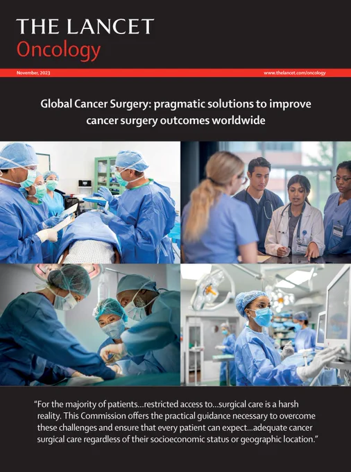 Cover of The Lancet Oncology's second Commission on Global Cancer Surgery: pragmatic solutions to improve cancer surgery outcomes worldwide.