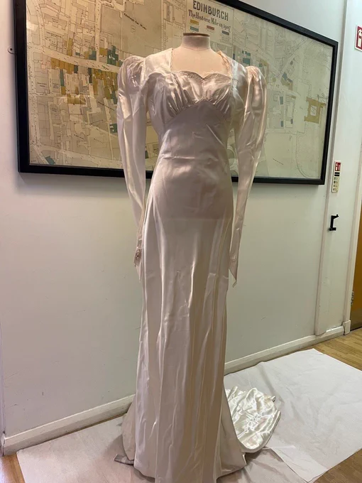Wedding dress of Maria Thereza de Rio Branco, now in the Museums & Galleries Edinburgh collection. 