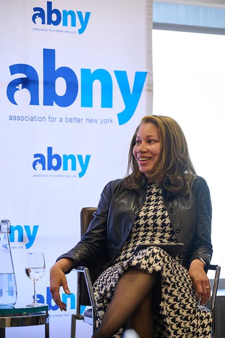ESD Commissioner Hope Knight speaking at ABNYChats