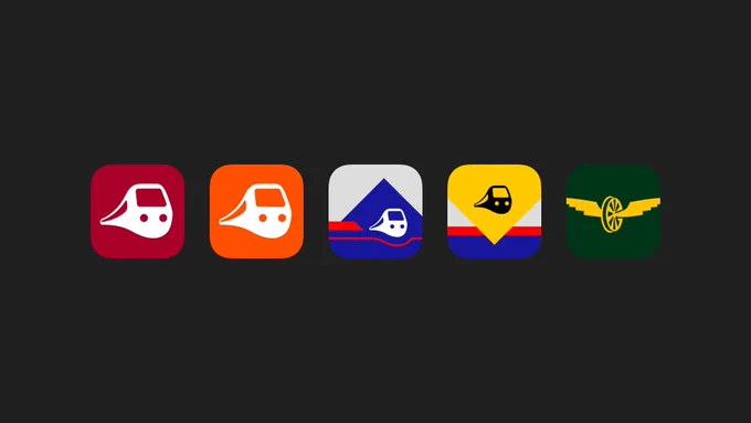 The five new alternative app icons.