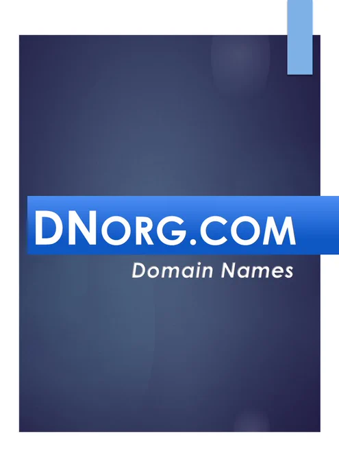 Domain name DNorg.com is a captivating blend of simplicity and significance, perfect for startups seeking a distinctive online presence. Its concise structure, with just five letters and one syllable, instantly commands attention and ensures easy recall. "DN" evokes the notion of "domain name," highlighting its relevance in the digital realm. Additionally, "org" intimates a sense of organization, community, and collaboration, resonating with non-profit organizations, educational institutions, and open-source projects. This powerful metaphorical combination creates a visual imagery of a well-organized online space fostering growth and connectivity. DNorg.com is a compelling choice for startups aiming to convey professionalism, credibility, and a commitment to community-driven initiatives.
Keywords - Domain Name Marketplace,  Domain Name Generator,  DNS Management Platform,  Domain Name Brokerage,  Domain Name Consulting 
#Domainsforsale #digitalrealestate #digitalasset #domainsales 