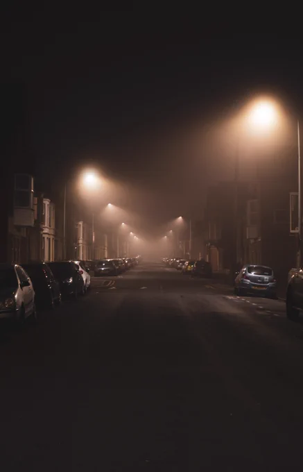street lighting at night