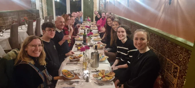 The Plus Accounting team enjoying a meal at A Taste of Sahara in Brighton. 