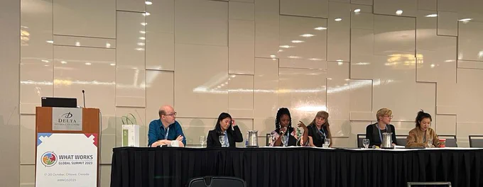 Penka and her panel members during their panel session at the #WWGS2023. 