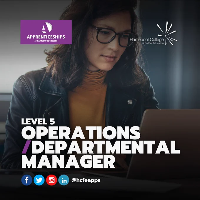 📣 Elevate your business with our Level 5 Operations/Departmental Manager Apprenticeship!

✅ Flexible learning
✅ Rigorous assessments
✅ Funding cap: £7,000

Ready to invest in future leaders? Let’s collaborate!

Phone Joanne Pardue on 01429 404115

@HCFEApps #Apprenticeships 