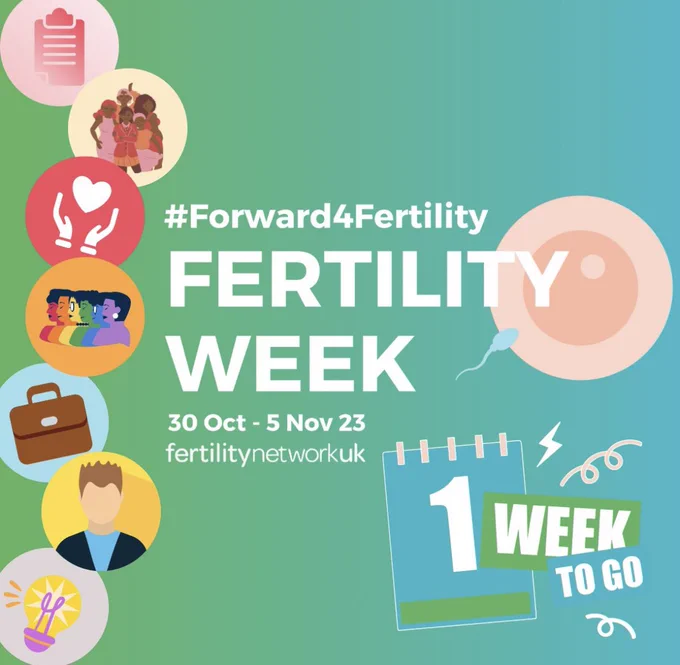 Graphic promoting Fertility week from 30 October to 5 November this year