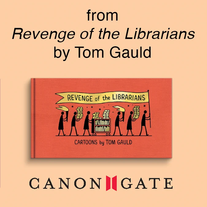The cover of 'Revenge of the Librarians' by Tom Gauld.