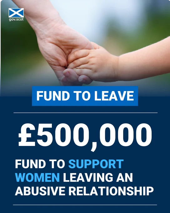 Fund to leave
£500,000 fund to support women leaving an abusive relationship