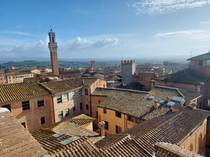 Scene of Siena, Italy, from above