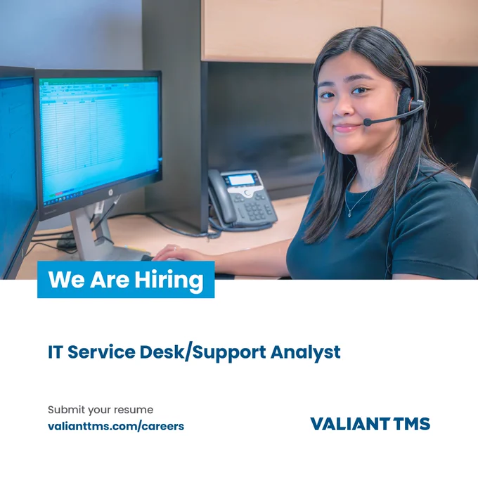 A job posting at Valiant TMS
