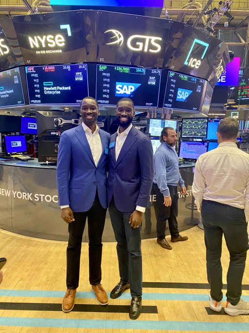 Partsimony - NYSE Trading Floor, Rich Mokuolu (L), Roland Mokuolu (R)
