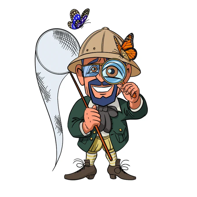 Cartoon Entomologist Photo credit: ArtStation- Nick Bogaevski