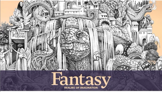 The British Library's Fantasy: Realms of Imagination exhibit art